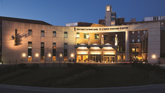 exterior photo of the entrance of UM St. Joseph Medical Center